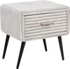 BELIANI Nachttisch Hellgrau Cord 38x46x49 cm mit Produktbild-Vorschau 6