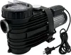 A black and silver pool pump with a power cord and plug, isolated on a white background. Produktbild-Vorschau