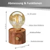 Vintage Akku Glühbirne Edison LED Tischlampe USB-C dimmbar Produktbild-Vorschau 3
