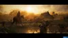 A scene from the video game Ghost of Tsushima, featuring a samurai on horseback in a rural setting during sunset. Produktbild-Vorschau