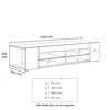 SONNI TV-Schrank Schwarz Hochglanz 135x39x30cm mit Produktbild-Vorschau 10