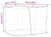 vidaXL Zanzariera per letto, 156 maglie, nera, 220 x 200 x Anteprima dell’immagine prodotto 7