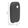 A black pager with a red and white circular indicator showing the number 4, with dimensions indicated by lines and text. Voir les images du produit