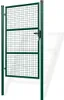 A green metal garden gate with a wire mesh infill, shown standing upright on a white background. Produktbild-Vorschau
