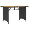vidaXL Gartentisch mit Holzplatte Schwarz 110x68x70 cm Poly Produktbild-Vorschau 1