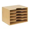 Relaxdays Briefablage Bambus, Büro Organizer für A4 Papier, Produktbild-Vorschau 9