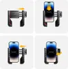A collage of four images showing how to use a smartphone holder for a bicycle or motorcycle. Produktbild-Vorschau