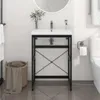 vidaXL Stojak łazienkowy pod umywalkę czarny 59x38x83 cm Podgląd zdjęcia produktu 2