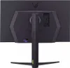 The back of a black computer monitor on a black background. Produktbild-Vorschau