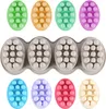 Silikon Seifenform, 4 Kavität Oval Massage Seifenform Keks Produktbild-Vorschau 1