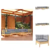 vidaXL 9-tlg. Garten-Lounge-Set mit Grauen Kissen Kiefer Produktbild-Vorschau 1