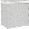 vidaXL Kosz na pranie z 2 przegrodami Biały 53x35x57 cm Podgląd zdjęcia produktu 1