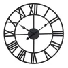 OKWISH Große Metall Wanduhr 50 cm Vintage-Wanduhr Leise Produktbild-Vorschau 1