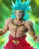 A collectible figure of Broly from Dragon Ball Z, depicted in his Super Saiyan form with blue hair and green energy effects in the background. Anteprima dell’immagine prodotto