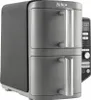A gray Ninja air fryer with two baskets is shown from a side angle. Podgląd zdjęcia produktu