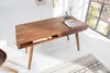 Design Schreibtisch RETRO 120cm braun Sheeshamholz stone Produktbild-Vorschau 4