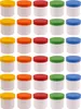 30 Salbendosen, Cremedosen 25ml flach mit farbigen Deckeln Produktbild-Vorschau 1