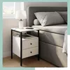 Comodino Relaxdays, 2 cassetti, ripiani aperti, A x L x P: Anteprima dell’immagine prodotto 2