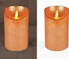 Kerzenwachs rustikale bewegliche Flamme 7,5x12,5 cm Kupfer Produktbild-Vorschau 4