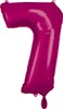 Fóliový balónek číslo 7 růžový - 83 cm Náhled obrázku produktu 1