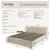 tectake® Polsterbett Daytona in Samtoptik mit Steppmuster Produktbild-Vorschau 6