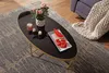 Table basse design en verre noir - ovale 110 x 56 cm avec Voir les images du produit 4