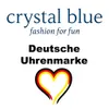 Crystal blue Spangenuhr silberne Schlange Armreif Damenuhr Produktbild-Vorschau 5