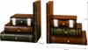 Vintage Holz-Buchstützen mit 6 Schubladen, 2-teiliges Set Produktbild-Vorschau 5