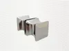 A chrome-plated handle against a white background with subtle lines. Produktbild-Vorschau