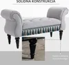 Tapicerowana ławka HOMCOM z aksamitnym pokryciem, ławka z Podgląd zdjęcia produktu 4