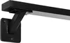 A close-up view of a black metal handrail bracket and a section of the handrail, mounted against a white background. Podgląd zdjęcia produktu