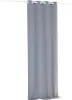 A single gray curtain hanging from a curtain rod against a white background. Produktbild-Vorschau