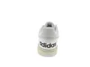 The back view of a white Adidas sneaker with black lettering. Anteprima dell’immagine prodotto
