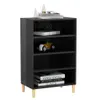 vidaXL Sideboard Hochglanz-Grau 57x35x90 cm Holzwerkstoff Produktbild-Vorschau 3