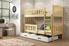 Kinderhochbett mit Stauraum und Matratzen 80x190 BRIGID – Produktbild-Vorschau 1
