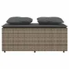 vidaXL 3-dielny záhradný jedálenský set s vankúšmi Grey Náhľad obrázku produktu 5
