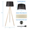 CCLIFE Stehlampe LED Holz Standleuchte Stehleuchte Produktbild-Vorschau 4