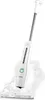 A white steam mop is shown against a white background, emitting steam from its base. Produktbild-Vorschau