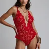 Schick Spitzen Dessous Body für Damen(2XL – Rot) Produktbild-Vorschau 8