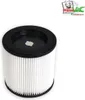 A vacuum cleaner filter with a black top and pleated white filter material, against a white background. A logo for 'Mister Vac' is in the top right corner. Produktbild-Vorschau