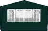 A dark green party tent with four arched windows. Anteprima dell’immagine prodotto