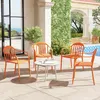 Outsunny Gartenstuhl 4er Set wetterfest Gartenstühle aus Produktbild-Vorschau 2