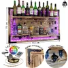 Hängende Wandregal mit LED RGB Beleuchtung bar nach Hause Produktbild-Vorschau 3