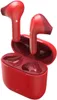 A pair of red wireless earbuds and their charging case. Anteprima dell’immagine prodotto