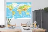 MuchoWow® Poster Weltkarte - Statistisch - Blau - Erde - Produktbild-Vorschau 3