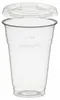 50x Trinkbecher 400ml + Deckel flach ohne Loch aus PLA Produktbild-Vorschau 1