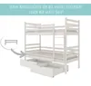 Hochbett 90x200 mit 2 Schubladen und 2 Matratzen Etagenbett Produktbild-Vorschau 7