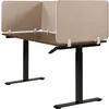 BELIANI Schreibtisch Trennwand Beige Stoff PET Kunststoff Produktbild-Vorschau 7