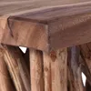 ÄSTE SITZ BÄNKCHEN "WOODS" | Teak, 48cm | Natur Blumen Bank Produktbild-Vorschau 7