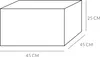 A diagram showing the dimensions of a rectangular prism. Produktbild-Vorschau